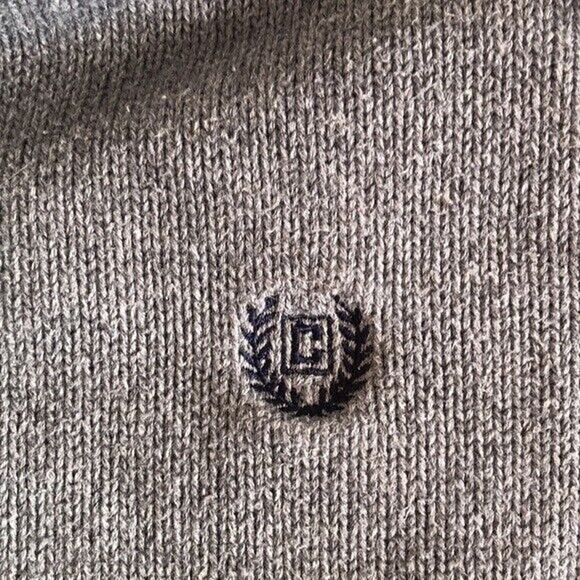 Chaps Grey Cotton Sweater Knit Crewneck Pullover Men’s XLT long sleeves - Picture 4 of 7